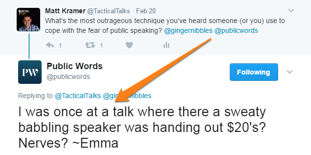 public speaking public words matt kramer tactical talks weird wacky fear overcome